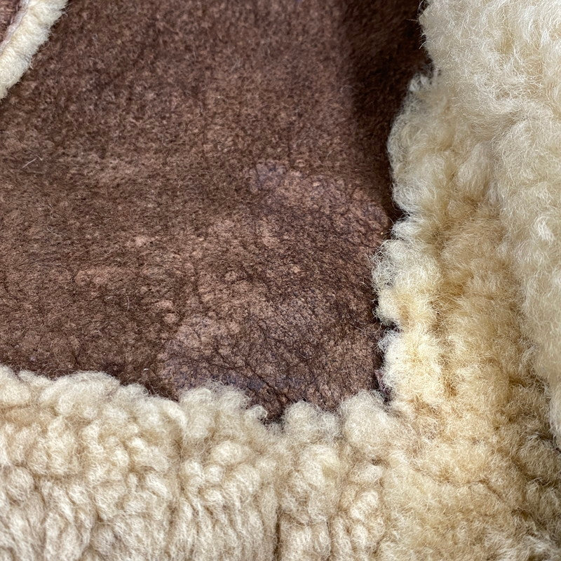 【現状渡し品】【メンズ】 VINTAGE ビンテージ 推定70S～ MOUTON COAT ムートン コート アウター 146-251211-ya-20-izu サイズ：38 カラー：ブラウン 万代Net店