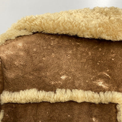 【現状渡し品】【メンズ】 VINTAGE ビンテージ 推定70S～ MOUTON COAT ムートン コート アウター 146-251211-ya-20-izu サイズ：38 カラー：ブラウン 万代Net店