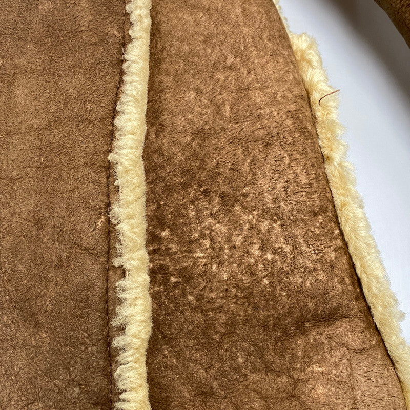 【現状渡し品】【メンズ】 VINTAGE ビンテージ 推定70S～ MOUTON COAT ムートン コート アウター 146-251211-ya-20-izu サイズ：38 カラー：ブラウン 万代Net店