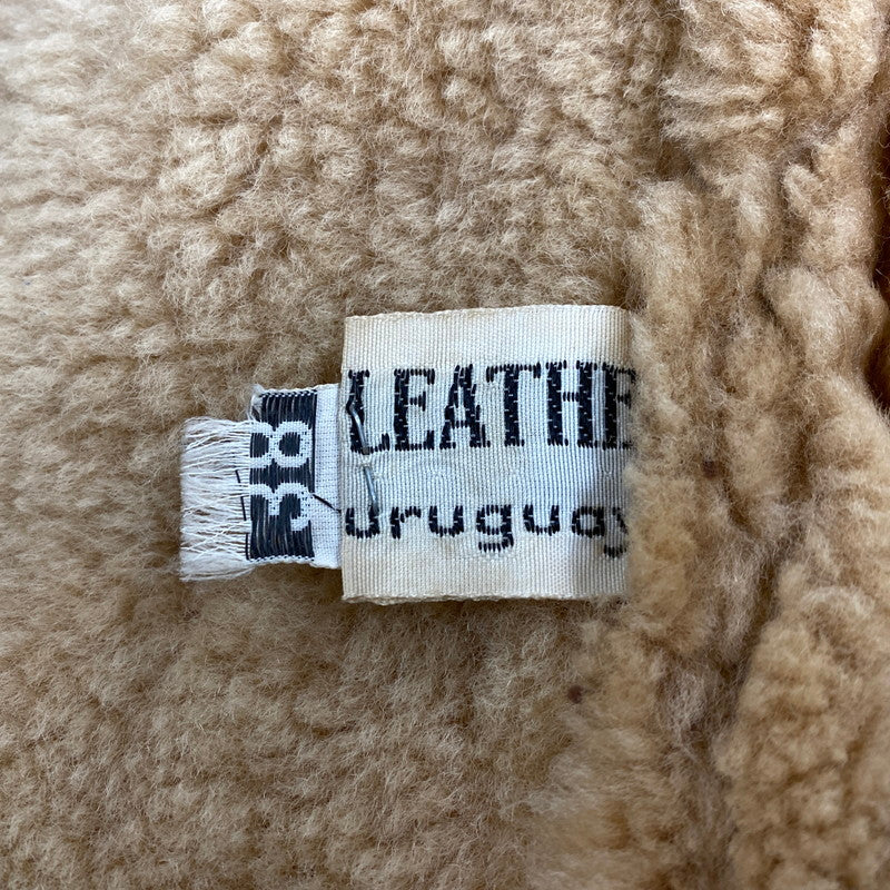 【現状渡し品】【メンズ】 VINTAGE ビンテージ 推定70S～ MOUTON COAT ムートン コート アウター 146-251211-ya-20-izu サイズ：38 カラー：ブラウン 万代Net店