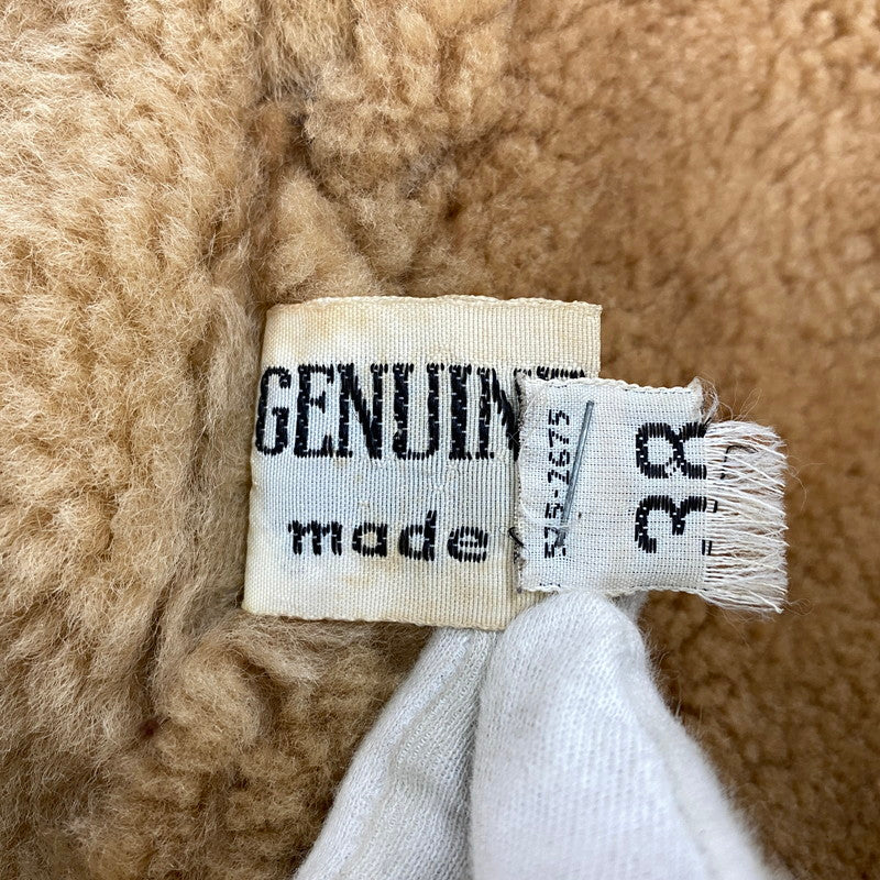 【現状渡し品】【メンズ】 VINTAGE ビンテージ 推定70S～ MOUTON COAT ムートン コート アウター 146-251211-ya-20-izu サイズ：38 カラー：ブラウン 万代Net店