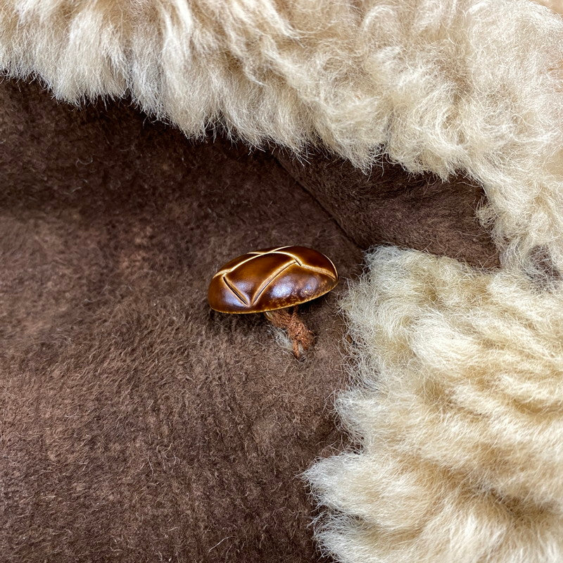 【現状渡し品】【メンズ】 VINTAGE ビンテージ 推定70S～ MOUTON COAT ムートン コート アウター 146-251211-ya-20-izu サイズ：38 カラー：ブラウン 万代Net店