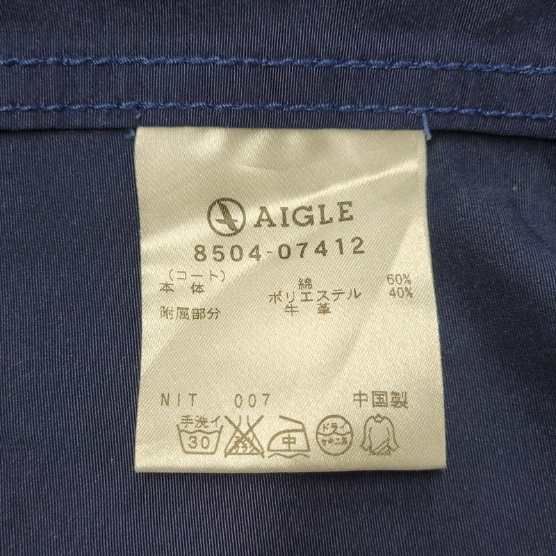 【中古品】【メンズ】 AIGLE エーグル 8504-07412 QUILTING LINER MODS COAT キルティングライナーモッズコート 長袖 アウター 144-251212-kh-03-izu サイズ：L カラー：ネイビー 万代Net店