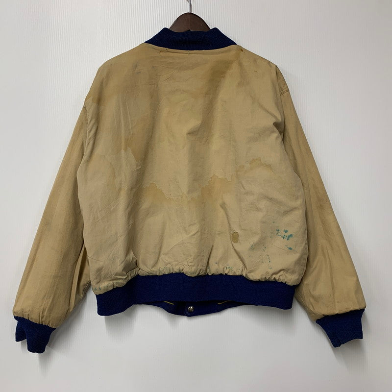 【現状渡し品】【メンズ】 USED VINTAGE NOTRE DAME WOOL STADIUM JACKET ウール スタジアムジャケット スタジャン アウター 146-251208-as-01-izu カラー：ブルー×イエロー 万代Net店
