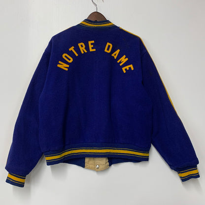 【現状渡し品】【メンズ】 USED VINTAGE NOTRE DAME WOOL STADIUM JACKET ウール スタジアムジャケット スタジャン アウター 146-251208-as-01-izu カラー：ブルー×イエロー 万代Net店