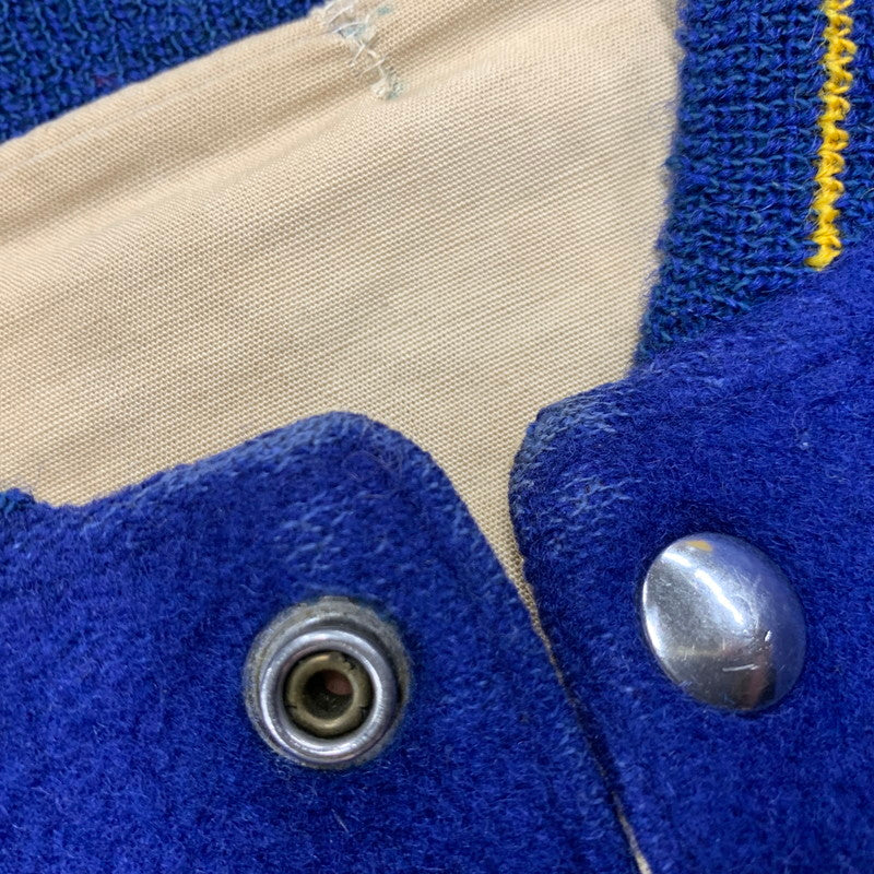 【現状渡し品】【メンズ】 USED VINTAGE NOTRE DAME WOOL STADIUM JACKET ウール スタジアムジャケット スタジャン アウター 146-251208-as-01-izu カラー：ブルー×イエロー 万代Net店