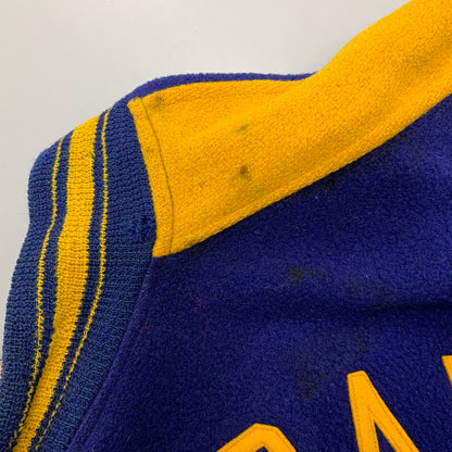 【現状渡し品】【メンズ】 USED VINTAGE NOTRE DAME WOOL STADIUM JACKET ウール スタジアムジャケット スタジャン アウター 146-251208-as-01-izu カラー：ブルー×イエロー 万代Net店