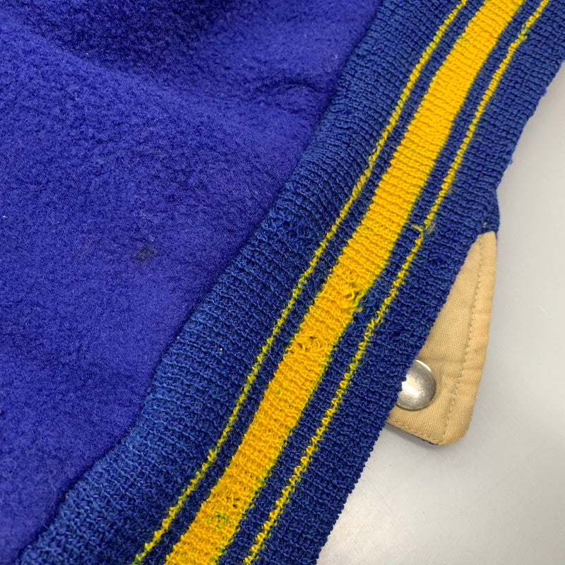 【現状渡し品】【メンズ】 USED VINTAGE NOTRE DAME WOOL STADIUM JACKET ウール スタジアムジャケット スタジャン アウター 146-251208-as-01-izu カラー：ブルー×イエロー 万代Net店