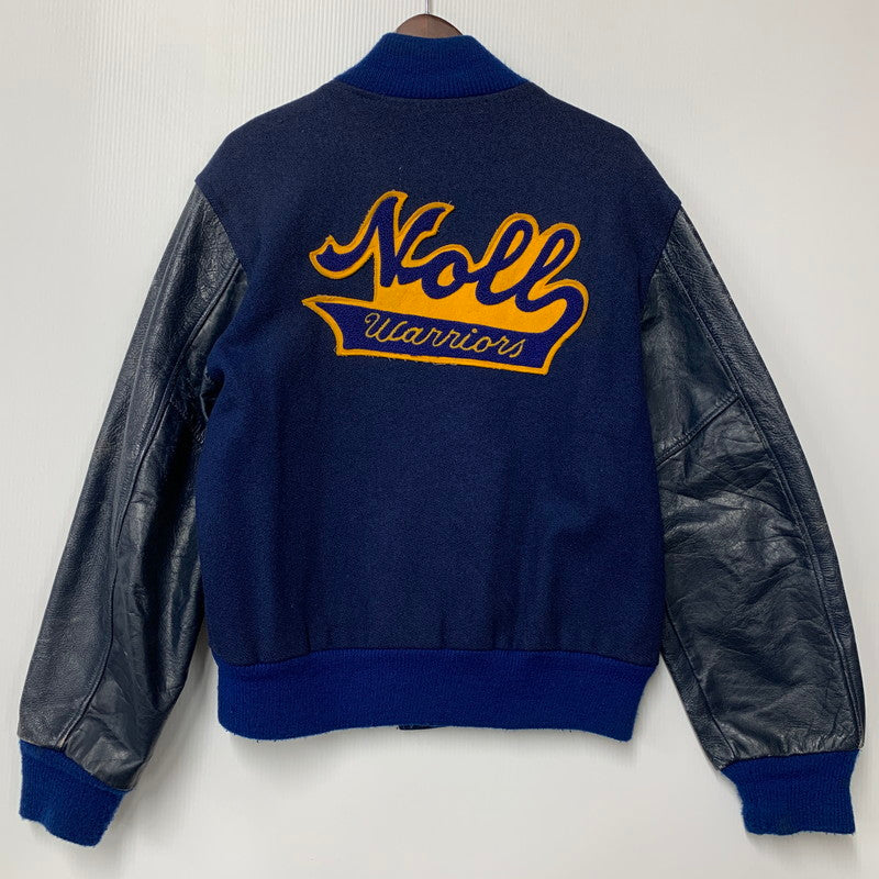 【現状渡し品】【メンズ】 USED VINTAGE N LEATHER×WOOL STADIUM JACKET レザー ウール スタジアム ジャケット スタジャン アウター 146-251208-as-02-izu カラー：ネイビー系 万代Net店