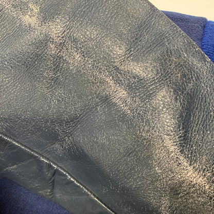 【現状渡し品】【メンズ】 USED VINTAGE N LEATHER×WOOL STADIUM JACKET レザー ウール スタジアム ジャケット スタジャン アウター 146-251208-as-02-izu カラー：ネイビー系 万代Net店