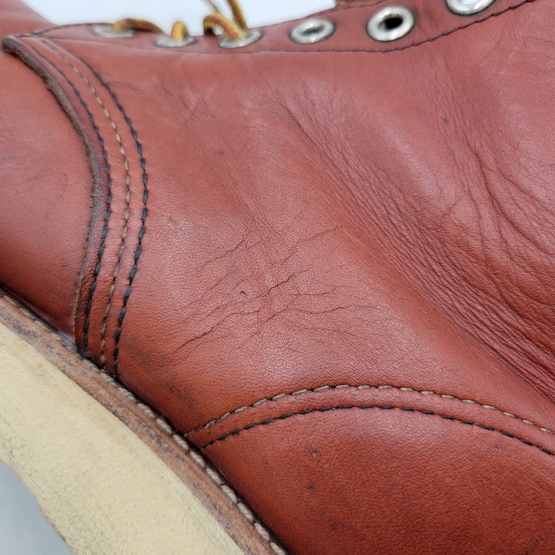 【現状渡し品】【メンズ】 RED WING レッドウィング IRISH SETTER 8166 アイリッシュセッター 刺繍羽タグ ブーツ シューズ 靴 164-251215-as-07-izu サイズ：8.5 カラー：ブラウン 万代Net店