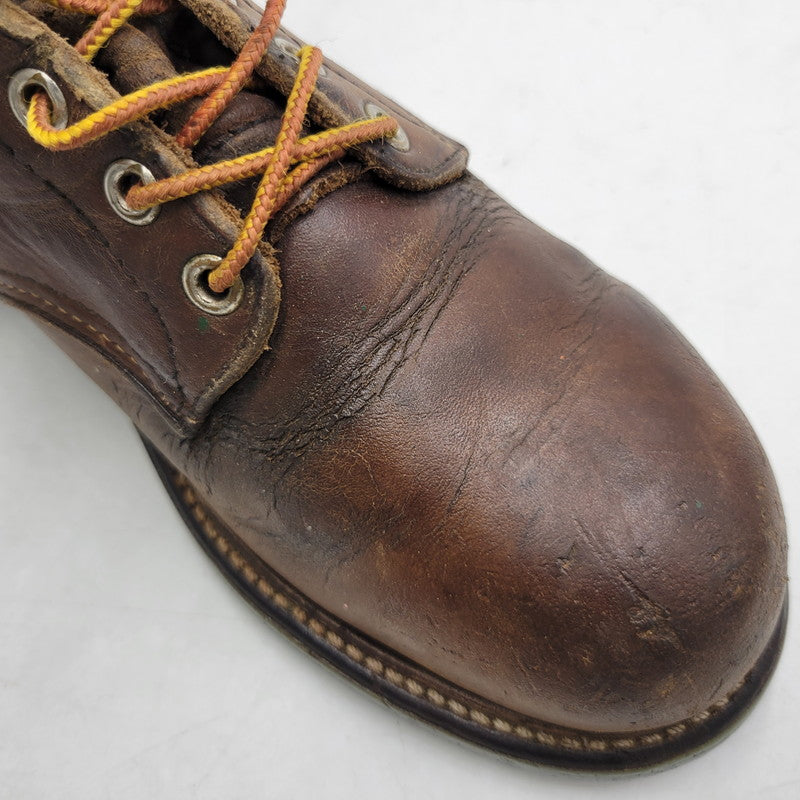 【現状渡し品】【メンズ】 RED WING レッドウィング LACE UP BOOTS レースアップ ブーツ プリント羽タグ USA表記 シューズ 靴 164-251215-as-05-izu サイズ：7D カラー：ブラウン 万代Net店