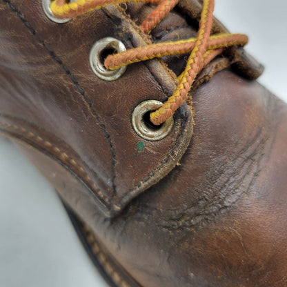 【現状渡し品】【メンズ】 RED WING レッドウィング LACE UP BOOTS レースアップ ブーツ プリント羽タグ USA表記 シューズ 靴 164-251215-as-05-izu サイズ：7D カラー：ブラウン 万代Net店