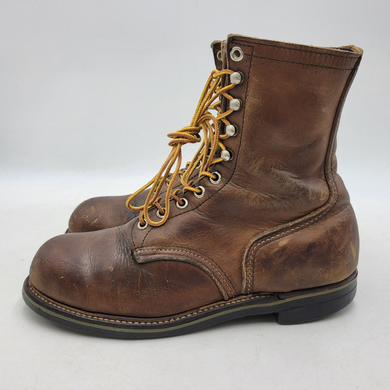 【現状渡し品】【メンズ】 RED WING レッドウィング LACE UP BOOTS レースアップ ブーツ プリント羽タグ USA表記 シューズ 靴 164-251215-as-05-izu サイズ：7D カラー：ブラウン 万代Net店
