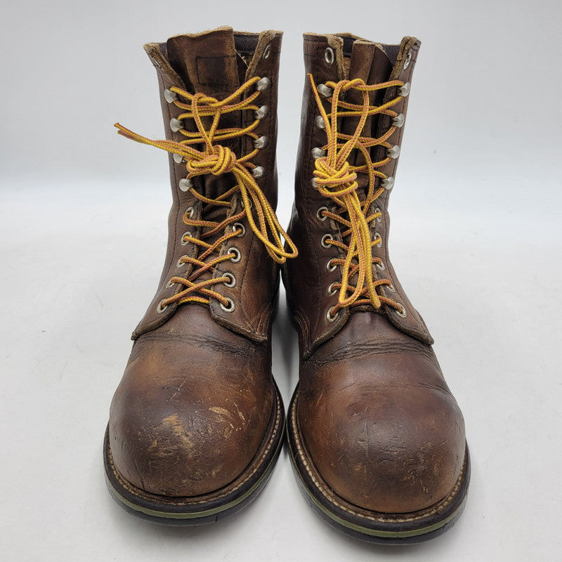 【現状渡し品】【メンズ】 RED WING レッドウィング LACE UP BOOTS レースアップ ブーツ プリント羽タグ USA表記 シューズ 靴 164-251215-as-05-izu サイズ：7D カラー：ブラウン 万代Net店