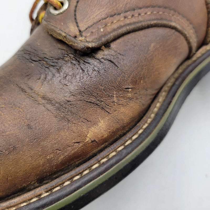 【現状渡し品】【メンズ】 RED WING レッドウィング LACE UP BOOTS レースアップ ブーツ プリント羽タグ USA表記 シューズ 靴 164-251215-as-05-izu サイズ：7D カラー：ブラウン 万代Net店