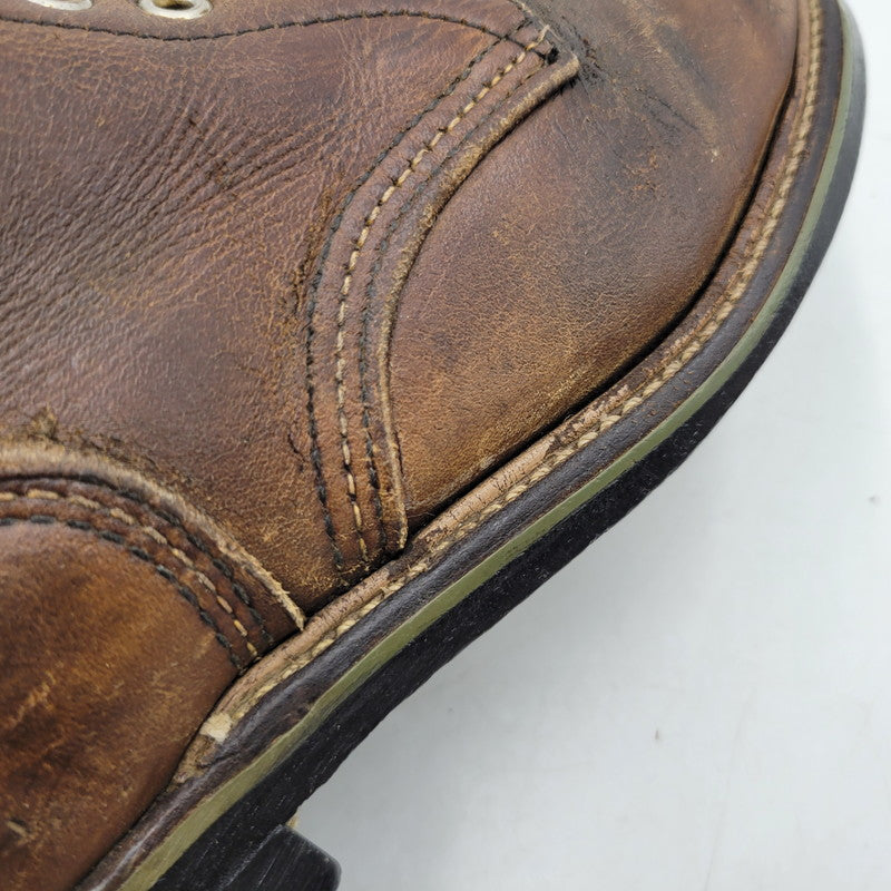 【現状渡し品】【メンズ】 RED WING レッドウィング LACE UP BOOTS レースアップ ブーツ プリント羽タグ USA表記 シューズ 靴 164-251215-as-05-izu サイズ：7D カラー：ブラウン 万代Net店