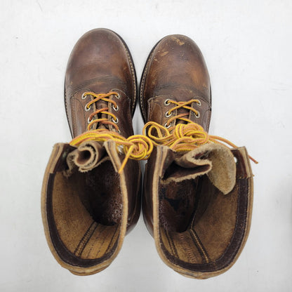 【現状渡し品】【メンズ】 RED WING レッドウィング LACE UP BOOTS レースアップ ブーツ プリント羽タグ USA表記 シューズ 靴 164-251215-as-05-izu サイズ：7D カラー：ブラウン 万代Net店