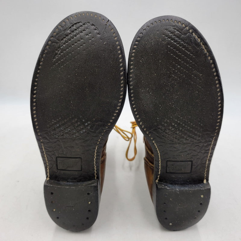 【現状渡し品】【メンズ】 RED WING レッドウィング LACE UP BOOTS レースアップ ブーツ プリント羽タグ USA表記 シューズ 靴 164-251215-as-05-izu サイズ：7D カラー：ブラウン 万代Net店