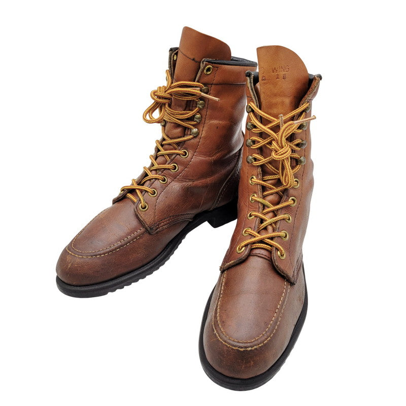 【現状渡し品】【メンズ】 RED WING レッドウィング LACE UP WORK BOOTS MADE IN AMERICA レースアップ ワークブーツ 白四角犬タグ シューズ 靴 164-251209-as-13-izu カラー：ブラウン 万代Net店