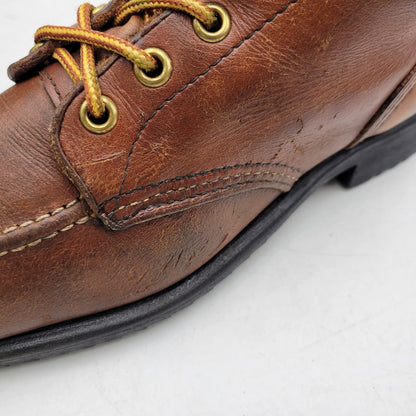 【現状渡し品】【メンズ】 RED WING レッドウィング LACE UP WORK BOOTS MADE IN AMERICA レースアップ ワークブーツ 白四角犬タグ シューズ 靴 164-251209-as-13-izu カラー：ブラウン 万代Net店
