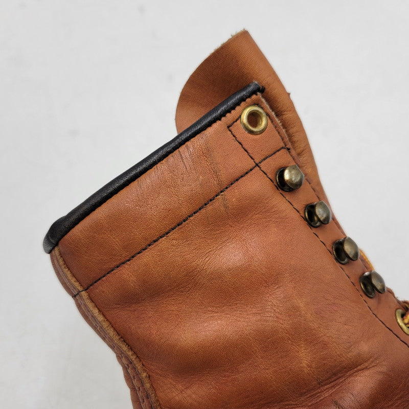 【現状渡し品】【メンズ】 RED WING レッドウィング LACE UP WORK BOOTS MADE IN AMERICA レースアップ ワークブーツ 白四角犬タグ シューズ 靴 164-251209-as-13-izu カラー：ブラウン 万代Net店