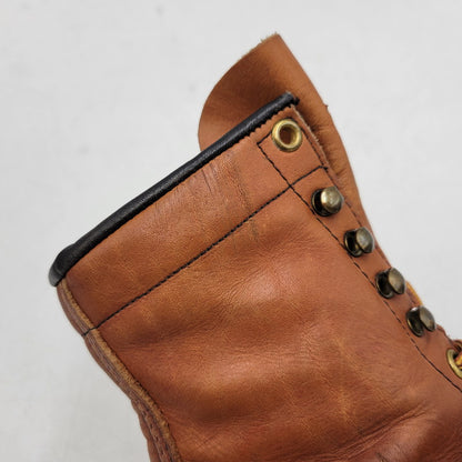 【現状渡し品】【メンズ】 RED WING レッドウィング LACE UP WORK BOOTS MADE IN AMERICA レースアップ ワークブーツ 白四角犬タグ シューズ 靴 164-251209-as-13-izu カラー：ブラウン 万代Net店