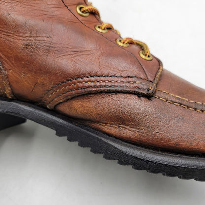 【現状渡し品】【メンズ】 RED WING レッドウィング LACE UP WORK BOOTS MADE IN AMERICA レースアップ ワークブーツ 白四角犬タグ シューズ 靴 164-251209-as-13-izu カラー：ブラウン 万代Net店