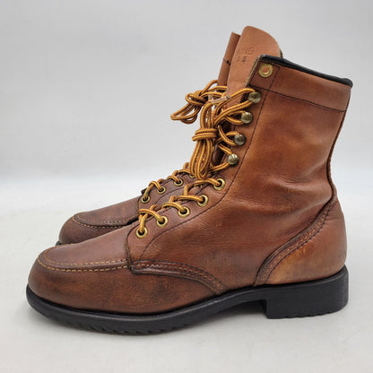 【現状渡し品】【メンズ】 RED WING レッドウィング LACE UP WORK BOOTS MADE IN AMERICA レースアップ ワークブーツ 白四角犬タグ シューズ 靴 164-251209-as-13-izu カラー：ブラウン 万代Net店