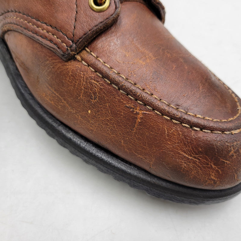 【現状渡し品】【メンズ】 RED WING レッドウィング LACE UP WORK BOOTS MADE IN AMERICA レースアップ ワークブーツ 白四角犬タグ シューズ 靴 164-251209-as-13-izu カラー：ブラウン 万代Net店