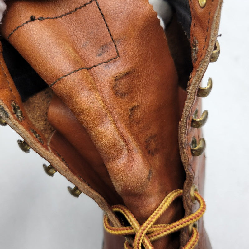 【現状渡し品】【メンズ】 RED WING レッドウィング LACE UP WORK BOOTS MADE IN AMERICA レースアップ ワークブーツ 白四角犬タグ シューズ 靴 164-251209-as-13-izu カラー：ブラウン 万代Net店