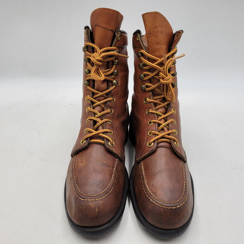 【現状渡し品】【メンズ】 RED WING レッドウィング LACE UP WORK BOOTS MADE IN AMERICA レースアップ ワークブーツ 白四角犬タグ シューズ 靴 164-251209-as-13-izu カラー：ブラウン 万代Net店