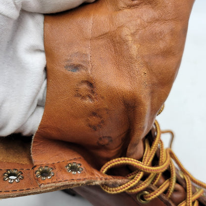 【現状渡し品】【メンズ】 RED WING レッドウィング LACE UP WORK BOOTS MADE IN AMERICA レースアップ ワークブーツ 白四角犬タグ シューズ 靴 164-251209-as-13-izu カラー：ブラウン 万代Net店