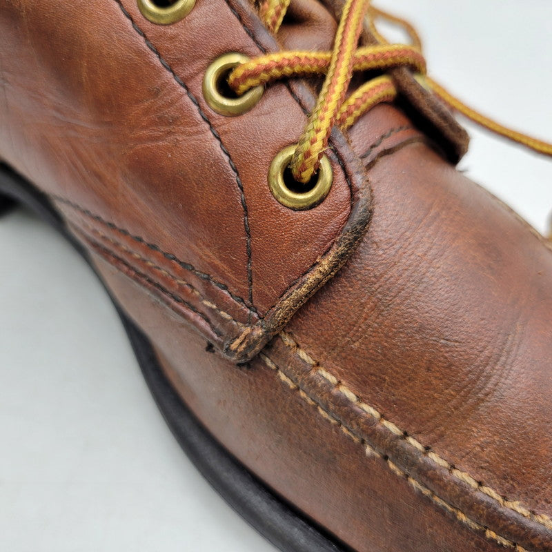 【現状渡し品】【メンズ】 RED WING レッドウィング LACE UP WORK BOOTS MADE IN AMERICA レースアップ ワークブーツ 白四角犬タグ シューズ 靴 164-251209-as-13-izu カラー：ブラウン 万代Net店