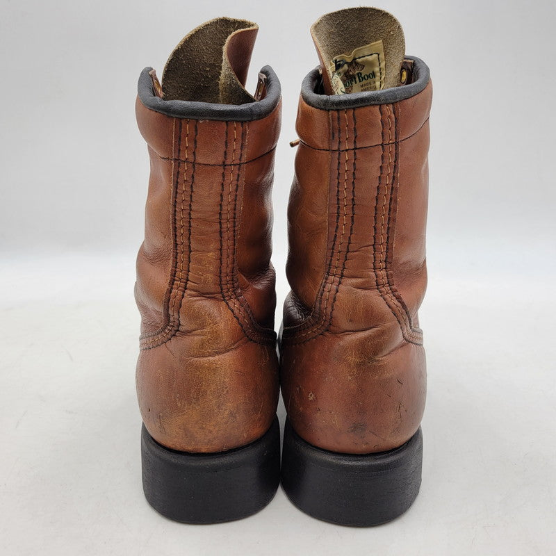 【現状渡し品】【メンズ】 RED WING レッドウィング LACE UP WORK BOOTS MADE IN AMERICA レースアップ ワークブーツ 白四角犬タグ シューズ 靴 164-251209-as-13-izu カラー：ブラウン 万代Net店