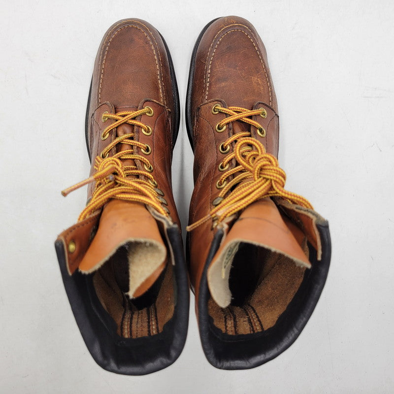 【現状渡し品】【メンズ】 RED WING レッドウィング LACE UP WORK BOOTS MADE IN AMERICA レースアップ ワークブーツ 白四角犬タグ シューズ 靴 164-251209-as-13-izu カラー：ブラウン 万代Net店