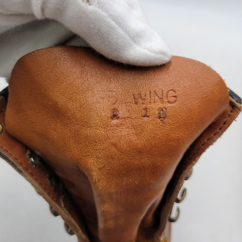 【現状渡し品】【メンズ】 RED WING レッドウィング LACE UP WORK BOOTS MADE IN AMERICA レースアップ ワークブーツ 白四角犬タグ シューズ 靴 164-251209-as-13-izu カラー：ブラウン 万代Net店