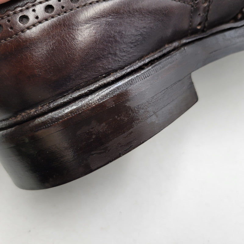 【中古品】【メンズ】 DAINITE SOLE BURTON ダイナイトソール バートン ラウンドトゥ ウイングチップ ブーツ シューズ 靴 164-251209-as-14-izu サイズ：9.5 カラー：ダークブラウン 万代Net店