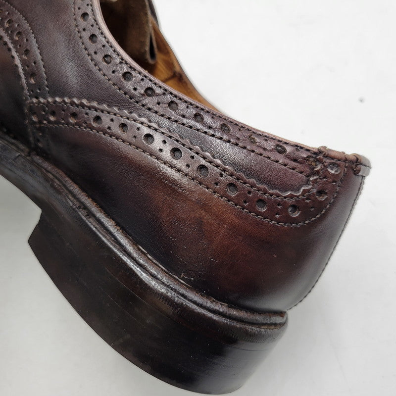 【中古品】【メンズ】 DAINITE SOLE BURTON ダイナイトソール バートン ラウンドトゥ ウイングチップ ブーツ シューズ 靴 164-251209-as-14-izu サイズ：9.5 カラー：ダークブラウン 万代Net店