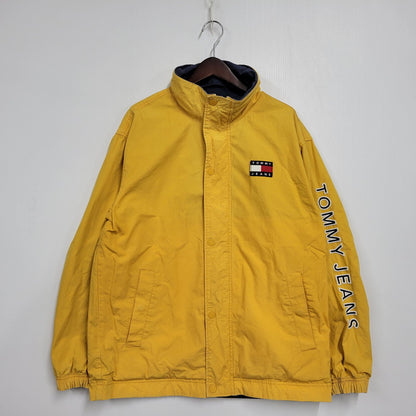 【現状渡し品】【メンズ】 TOMMY JEANS トミー ジーンズ DM0DM07575 REVERSIBLE COTTON JACKET リバーシブルコットンジャケット アウター 147-251212-kh-02-izu サイズ：L カラー：ネイビー系×イエロー 万代Net店