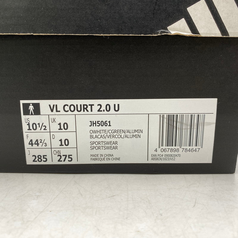 【中古美品】【メンズ】 adidas アディダス VL COURT 2.0 U VL コート 2.0 U JH5061 スニーカー シューズ 靴 161-251212-yn-03-izu サイズ：28.5cm カラー：オフホワイト/カレッジグリーン/アルミナ 万代Net店