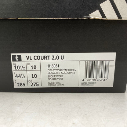 【中古美品】【メンズ】 adidas アディダス VL COURT 2.0 U VL コート 2.0 U JH5061 スニーカー シューズ 靴 161-251212-yn-03-izu サイズ：28.5cm カラー：オフホワイト/カレッジグリーン/アルミナ 万代Net店