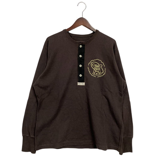 【中古品】【メンズ】 FREEWHEELERS フリーホイーラーズ 2135002 HAT IN THE RING HENLEY NECK LONG SLEEVE SHIRT ハット イン ザ リング ヘンリー ネック ロングスリーブ シャツ トップス 長袖 145-251210-cs-16-izu サイズ：不明 カラー：ブラウン 万代Net店