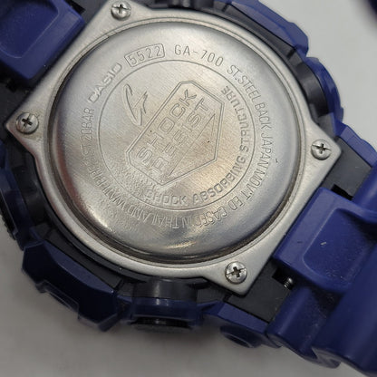 【中古品】【メンズ/レディース】 G-SHOCK ジーショック ANALOG-DIGITAL GA-700 アナログ デジタル 腕時計 196-251221-as-28-izu カラー：ブルー×ブラック 万代Net店