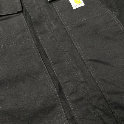 【中古品】【メンズ】 Carhartt カーハート C003 BLK メキシコ製 COMPANY LOGO DUCK TRADITIONAL COAT カンパニー ロゴ ダック トラディショナルコート アウター 長袖 146-251214-hk-04-izu サイズ：L カラー：ブラック 万代Net店