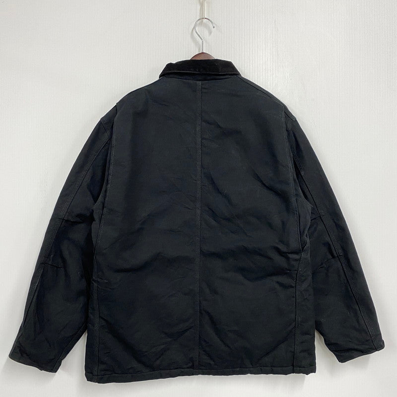 【中古品】【メンズ】 Carhartt カーハート C003 BLK メキシコ製 COMPANY LOGO DUCK TRADITIONAL COAT カンパニー ロゴ ダック トラディショナルコート アウター 長袖 146-251214-hk-04-izu サイズ：L カラー：ブラック 万代Net店