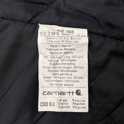 【中古品】【メンズ】 Carhartt カーハート C003 BLK メキシコ製 COMPANY LOGO DUCK TRADITIONAL COAT カンパニー ロゴ ダック トラディショナルコート アウター 長袖 146-251214-hk-04-izu サイズ：L カラー：ブラック 万代Net店