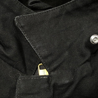 【中古品】【メンズ】 Carhartt カーハート C003 BLK メキシコ製 COMPANY LOGO DUCK TRADITIONAL COAT カンパニー ロゴ ダック トラディショナルコート アウター 長袖 146-251214-hk-04-izu サイズ：L カラー：ブラック 万代Net店