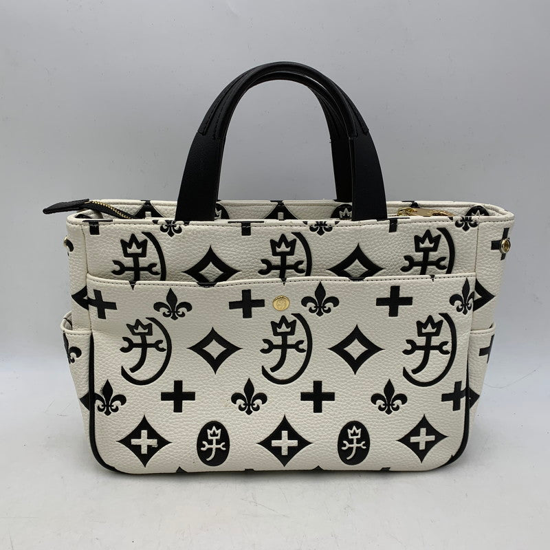 【中古品】【レディース】 CASTELBAJAC カステルバジャック MONOGRAM HAND BAG モノグラム ハンドバッグ カバン 鞄 188-251218-kh-03-izu カラー：ホワイト 万代Net店