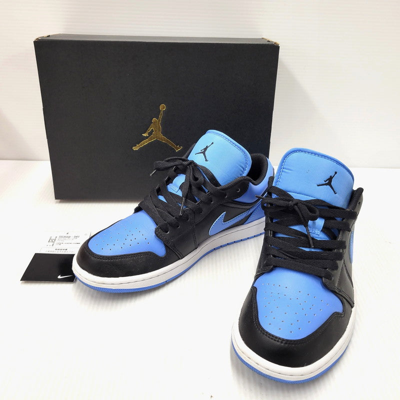 【中古品】【メンズ/レディース】 NIKE ナイキ AIR JORDAN 1 LOW 553558-041 エア ジョーダン 1 ロー スニーカー シューズ 靴 160-251218-as-02-izu サイズ：26cm カラー：BLACK/BLACK-UNIVERSITY BLUE 万代Net店